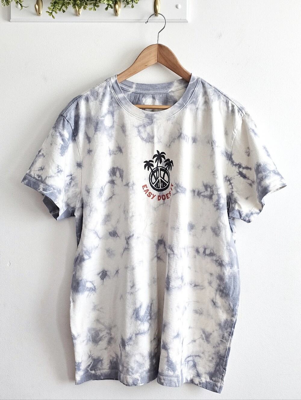 Katin Easy Does It Tie Dye Graphic Beach T-Shirt XXL Organic Cotton Surf Skate